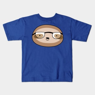 Glasses Sloth Face Kids T-Shirt